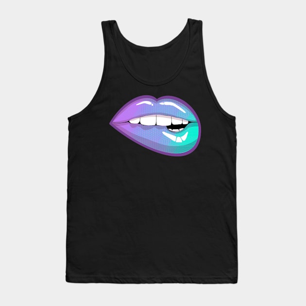 Pastel biting lips Tank Top by SHMITEnZ